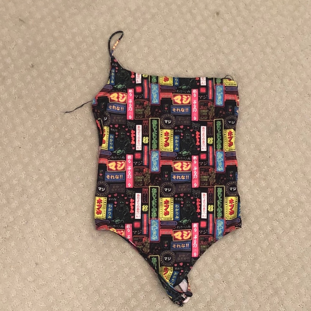 Bershka One Shoulder Bodysuit Size L
